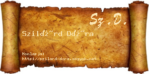 Szilárd Dóra névjegykártya